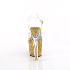 LOVESICK-708SG Ankle Strap Sandal Clear & Gold & Multi Colour Multi view 3