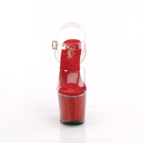 LOVESICK-708SG Ankle Strap Sandal Red & Clear Multi view 5