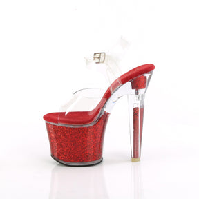 LOVESICK-708SG Ankle Strap Sandal Red & Clear Multi view 4