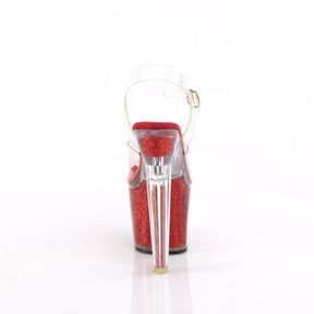 LOVESICK-708SG Ankle Strap Sandal Red & Clear Multi view 3