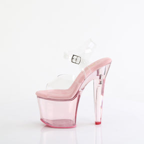 LOVESICK-708T Heart Shaped High Heel Pink & Clear Multi view 4