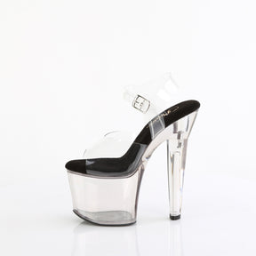 LOVESICK-708T Heart Shaped High Heel Black & Clear Multi view 4