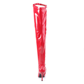 LUST-3000 Black Thigh High Boots Red Multi view 3