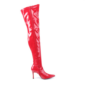 LUST-3000 Black Thigh High Boots Red Multi view 2