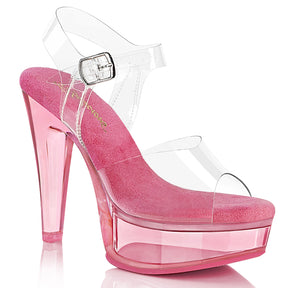 MARTINI-508 Ankle Strap Sandal Pink & Clear Multi view 1