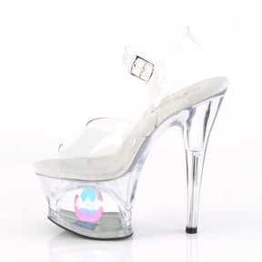 MOON-708DIA Clear Ankle Peep Toe High Heel Clear Multi view 4