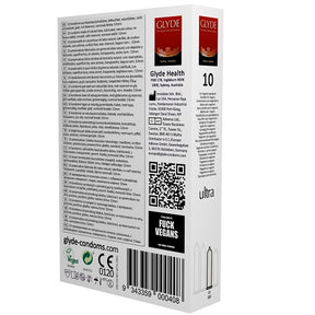 Glyde Ultra Vegan Condoms 10 Pack