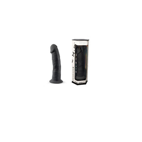 SilexD 7.5 inch Realistic Silicone Dual Density Dildo with Suction Cup Black