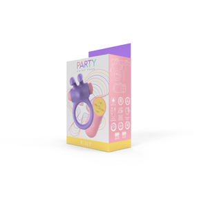 Party Color RINY Remote Control Rabbit Cock Ring Purple