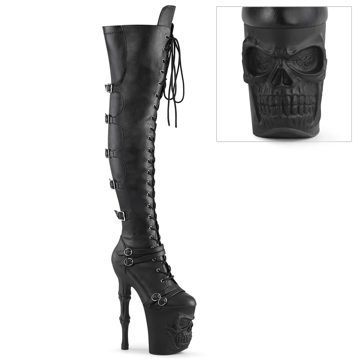 RAPTURE-3045 Skull Over-the-Knee Boot