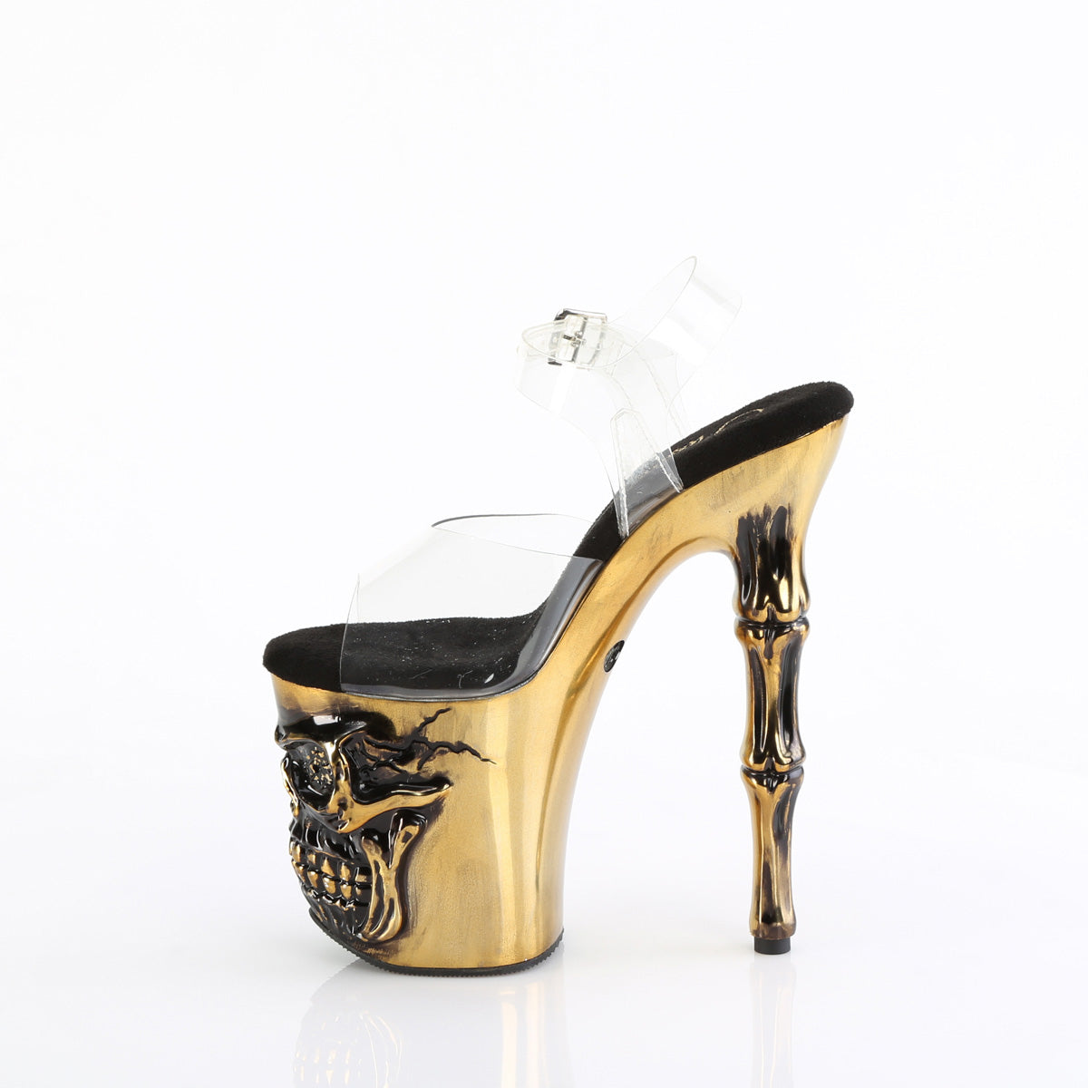 RAPTURE-808-LT Ankle Peep Toe High Heel Gold Multi view 4