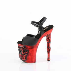 RAPTURE-809-LT Black & Red Ankle Peep Toe High Heel Black & Red Multi view 4