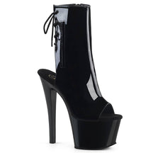 SKY-1018 Black Calf High Peep Toe Boots