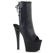 SKY-1018 Black Calf High Peep Toe Boots