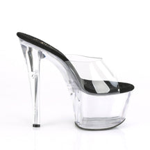 SKY-301 Black & Clear Peep Toe High Heel