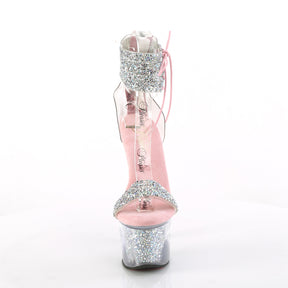 SKY-327RSI Ankle Sandal High Heel Silver & Pink Multi view 5