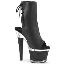 SPECTATOR-1018 Black Calf High Peep Toe Boots