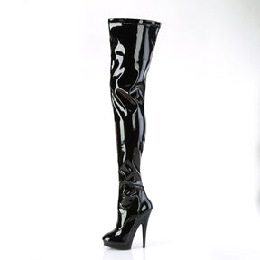 SULTRY-4000 Black Thigh High Boots Black Multi view 4