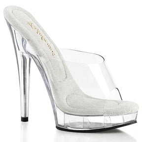 SULTRY-601 Clear Peep Toe High Heel Clear Multi view 1