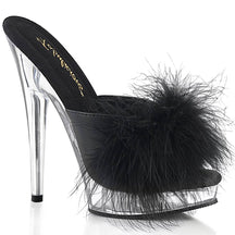 SULTRY-601F Black & Clear Slide High Heel