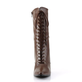 VICTORIAN-120 Black Calf High Boots Brown Multi view 5