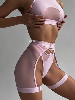 Pink HYPNOSIS Mesh Lingerie Set