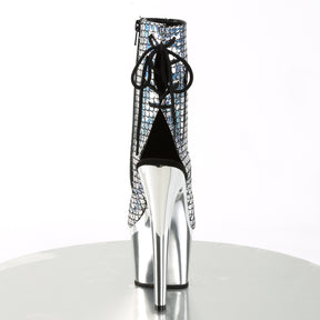 ADORE-1018MSC Silver Holographic Boots
