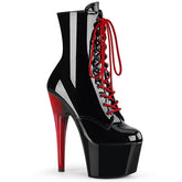 ADORE-1020 Black & Red Calf High Boots
