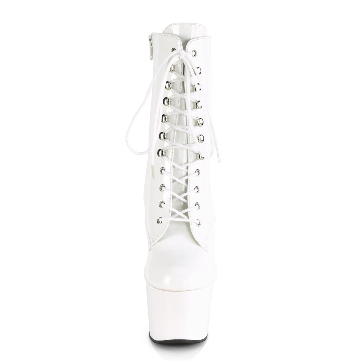 ADORE-1020 White Lace Up Ankle Boots