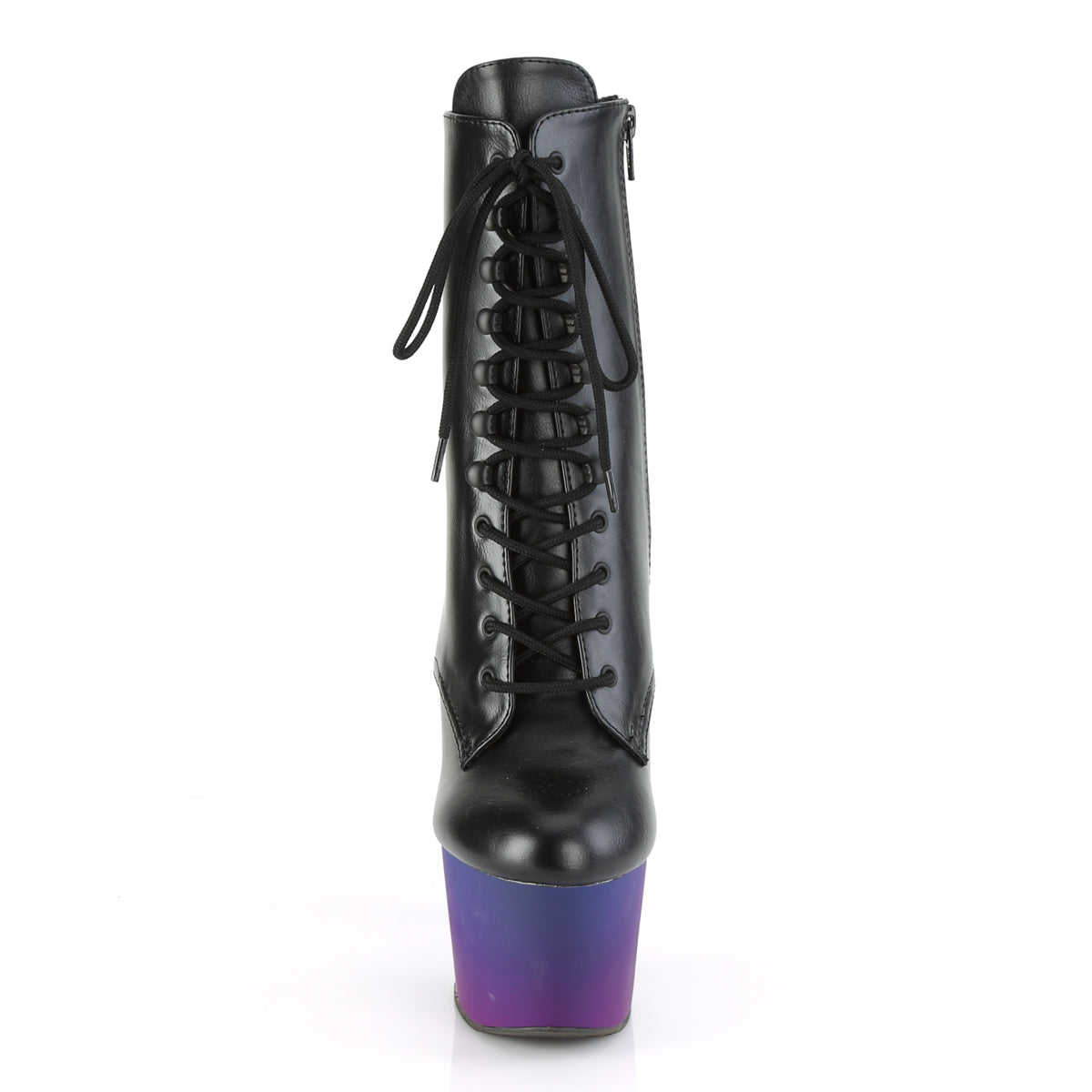 ADORE-1020BP Black & Purple Calf High Boots