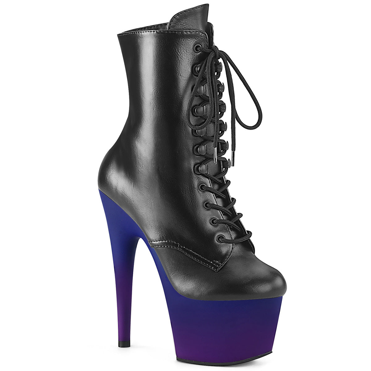 ADORE-1020BP Black & Purple Calf High Boots
