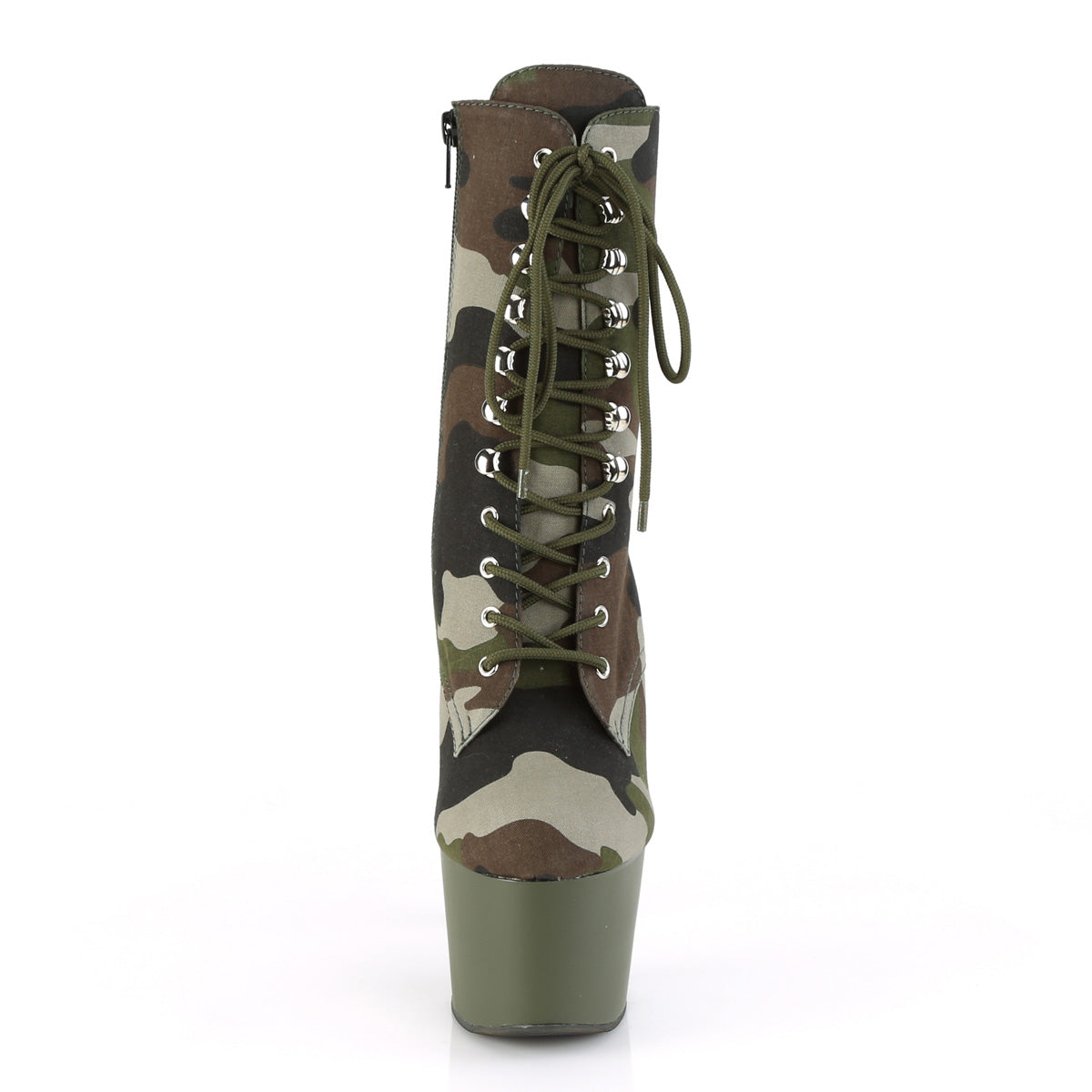 ADORE-1020CAMO Green & Brown Calf High Boots