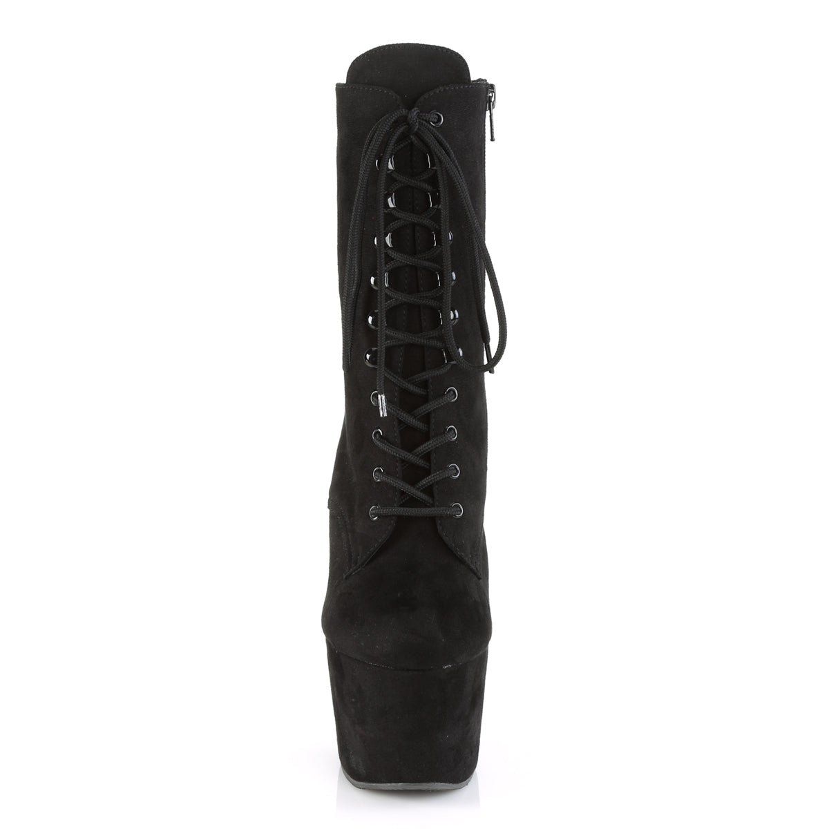 ADORE-1020FS Black Suede Lace Up Ankle Boots
