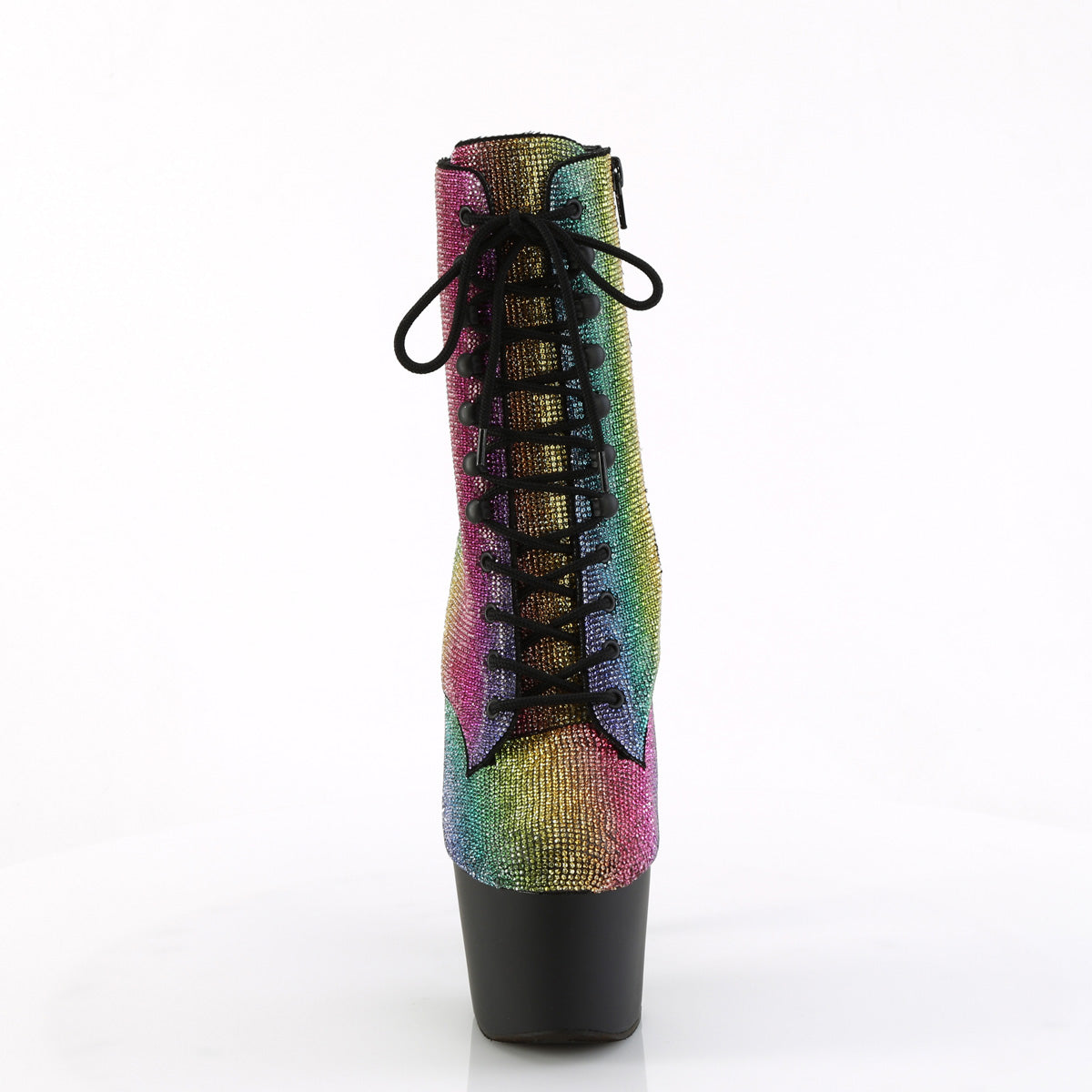 ADORE-1020RS Black & Multi Colour Calf High Boots