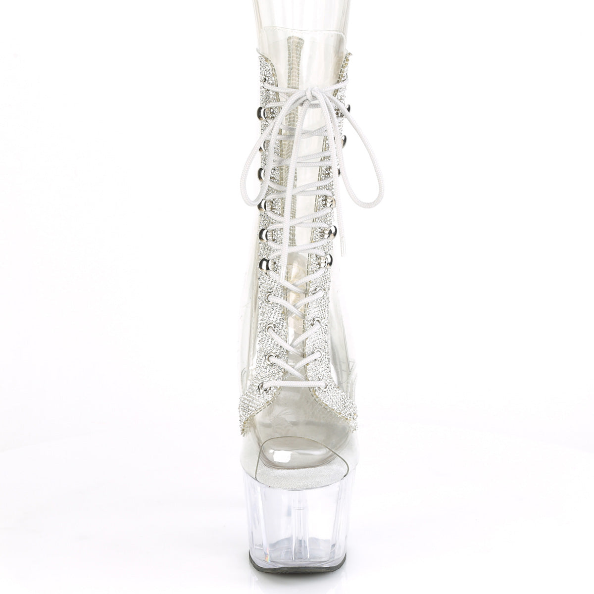 ADORE-1021C-2 Clear Calf High Peep Toe Boots