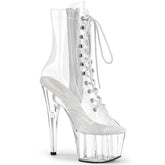 ADORE-1021C Clear Calf High Peep Toe Boots