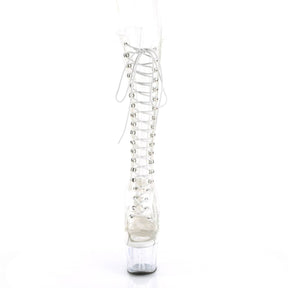 ADORE-2021C Clear Calf High Peep Toe Boots