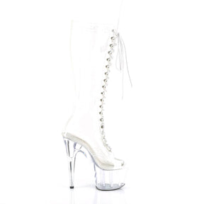 ADORE-2021C Clear Calf High Peep Toe Boots