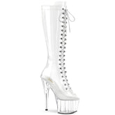 ADORE-2021C Clear Calf High Peep Toe Boots