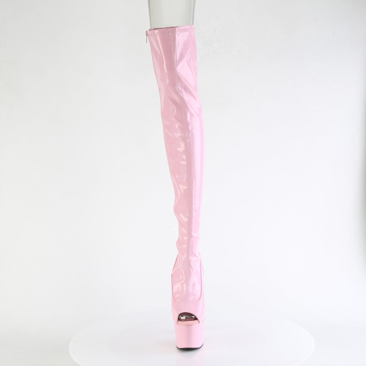 ADORE-3011HWR Pink Patent Thigh High Platform Boots