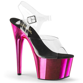 ADORE-708 Fuchsia Pink Metallic Platform Heels