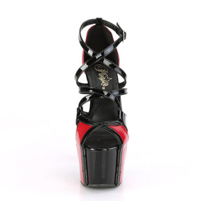 ADORE-764 Black & Red Ankle Sandal High Heel