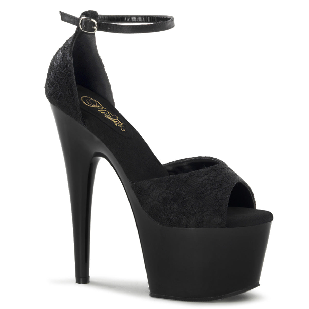 ADORE-768 Black Ankle Sandal High Heel
