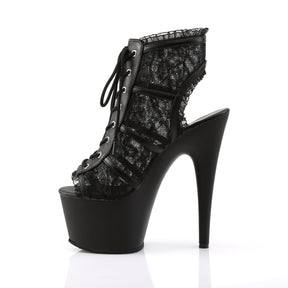 ADORE-796LC Black Ankle Peep Toe Boots