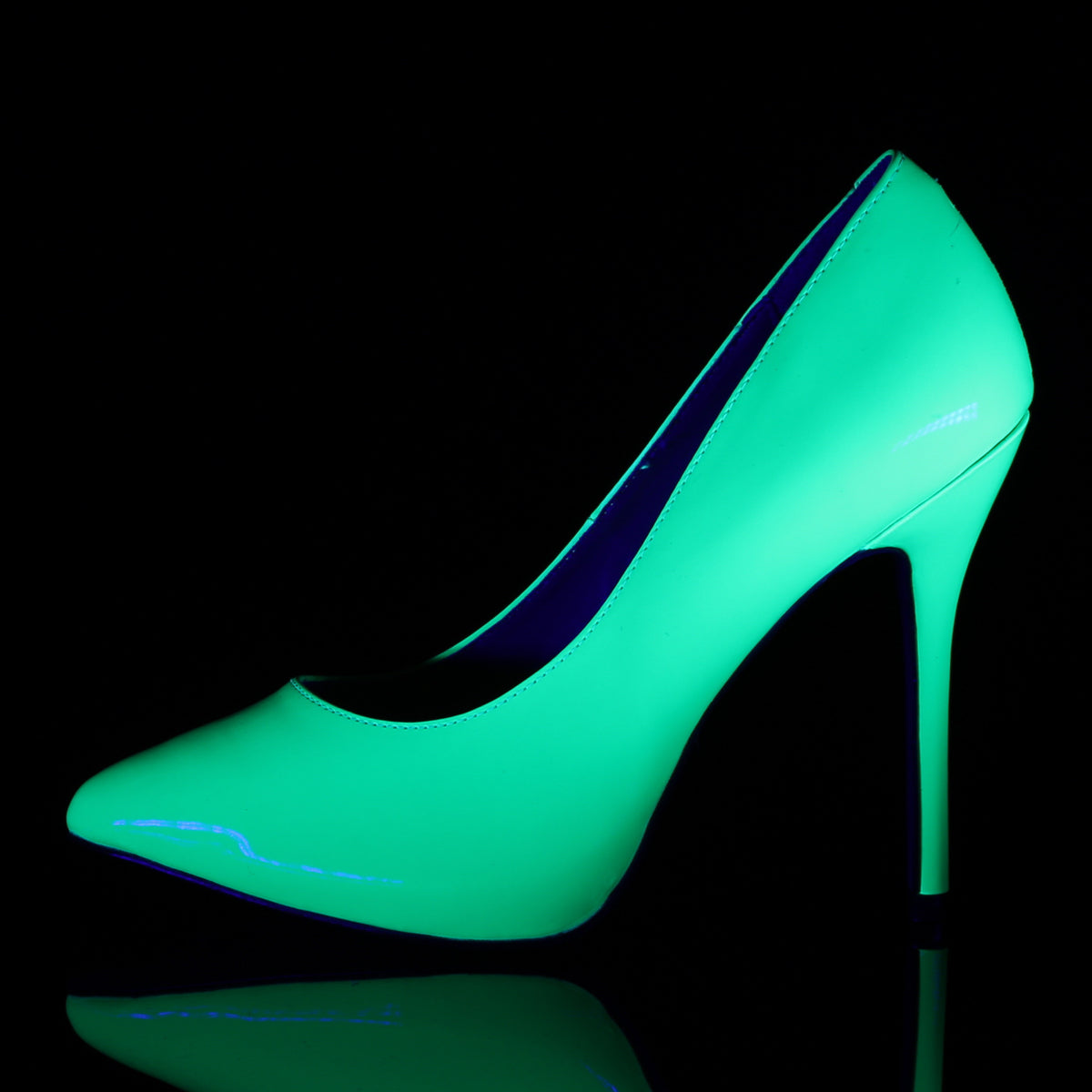 AMUSE-20 Neon Green Court Heels