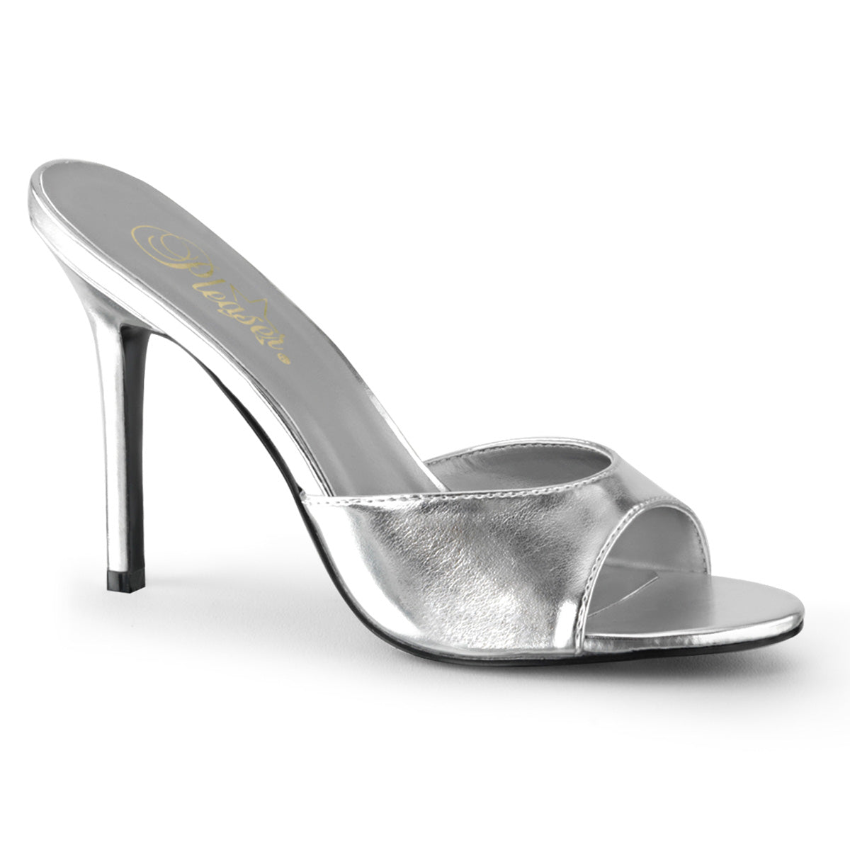 CLASSIQUE-01 Silver Slide High Heel