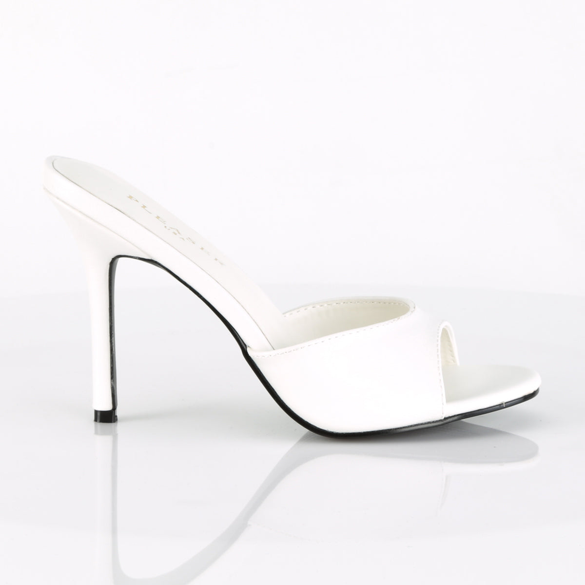 CLASSIQUE-01 White Peep Toe High Heel