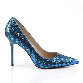 CLASSIQUE-20 Blue Sequin Heels