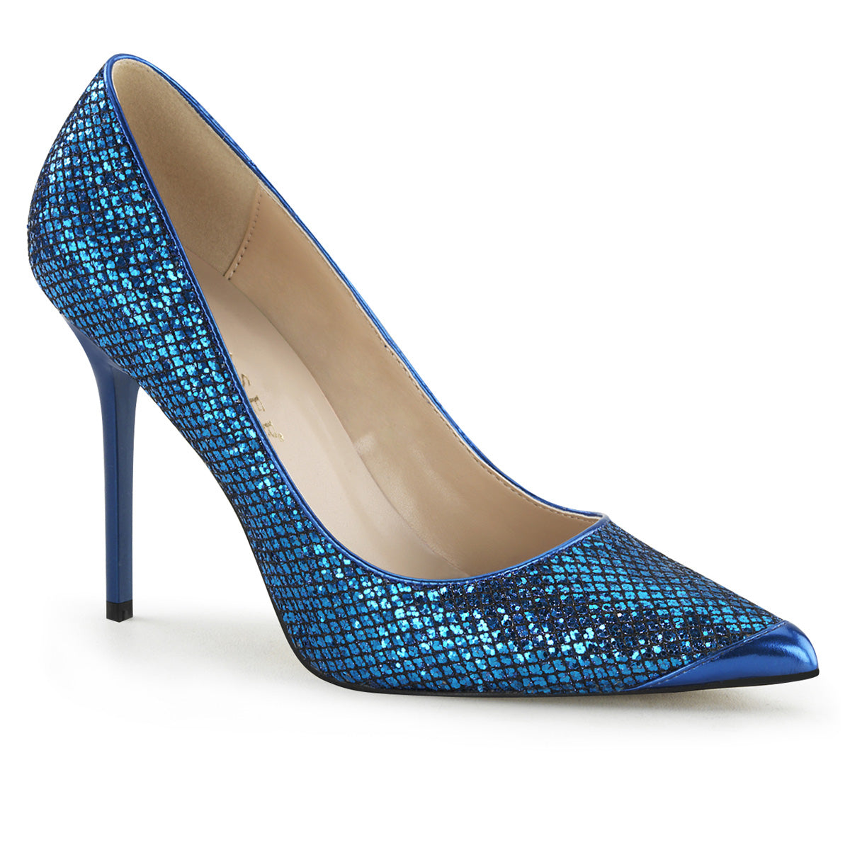 CLASSIQUE-20 Blue Sequin Heels