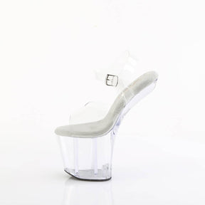 CRAZE-808 Clear Ankle Heelless High Heel